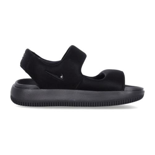 Sort Gummi Sandal med Kontureret Design