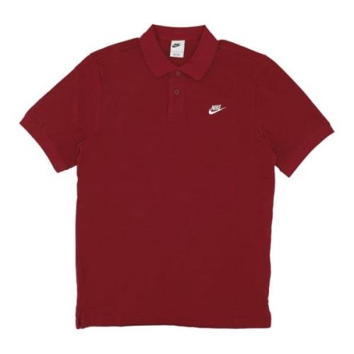 Essentiel Pique Polo Shirt Rød/Hvid