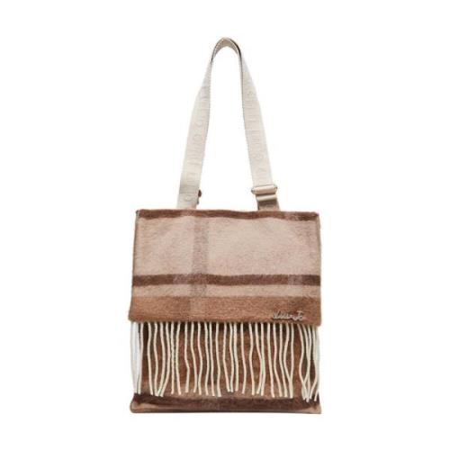 Beige Shopper Taske Elegant Design