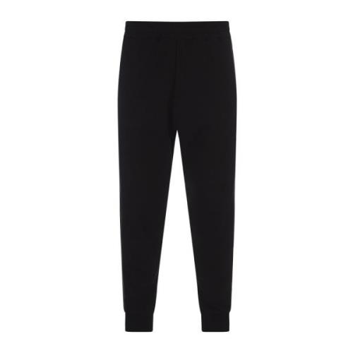 Sorte Slim Fit Joggers med Logo Bånd