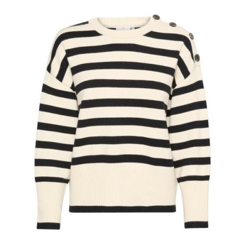 Stribet Strik Pullover Sweater