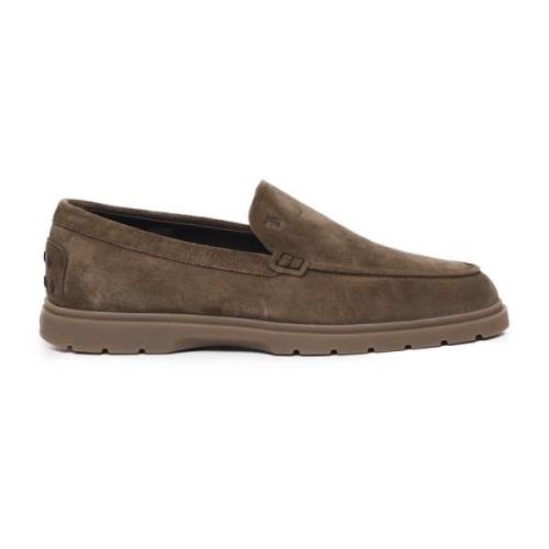 Suede Loafers med Gumminopper