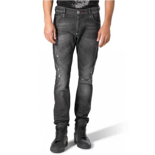 Sort Tapered Jeans