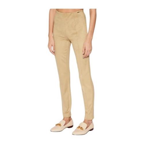 Maya Suede Leggings - Beige Super Slim