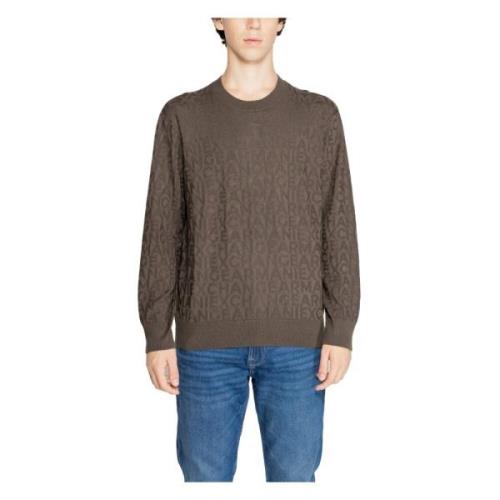 Grøn Strikket Rund Hals Sweater