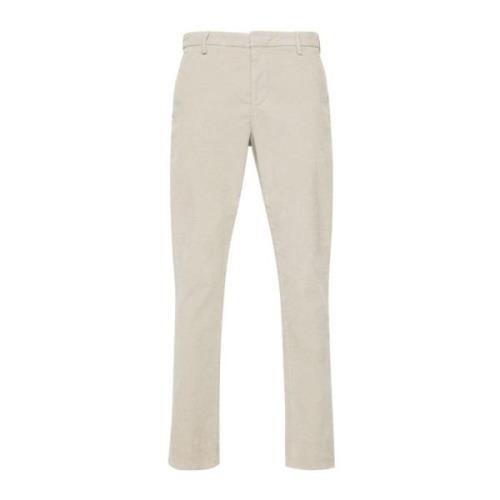 Corduroy Bukser Beige Straight Leg