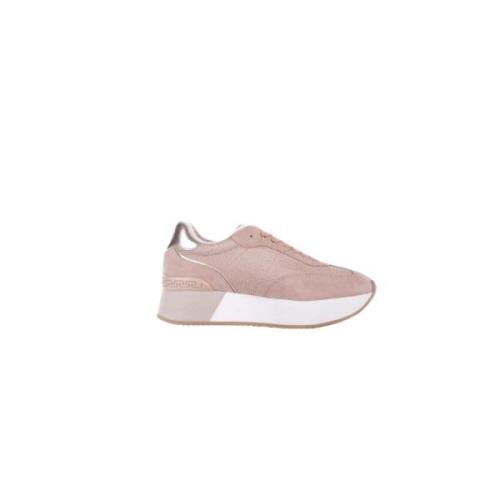 Pink Sport Sneakers Logo Ruskind Mesh