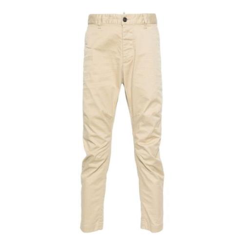 Beige Chino Bukser Slim Fit