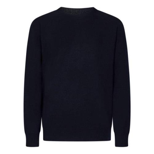 Blå Merinould Crewneck Sweater