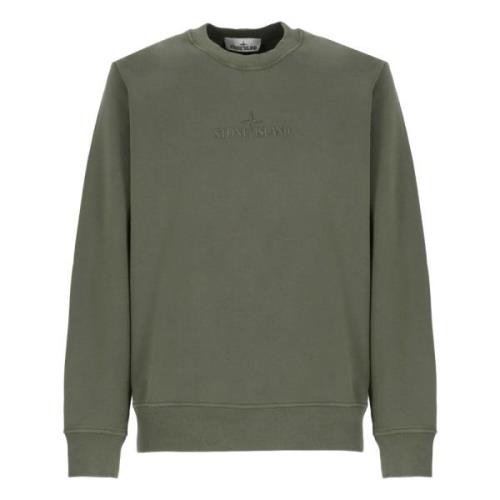 Grøn Bomuld Crew Neck Sweatshirt