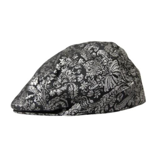 Blomstret Jacquard Newsboy Cap