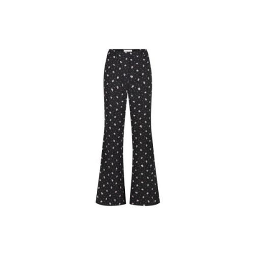 Flared High-Waisted Puck Trousers