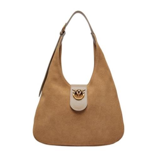 Mini Suede Hobo Taske Guld