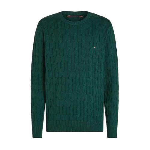 Grøn Chain-Knit Crew Neck Sweater