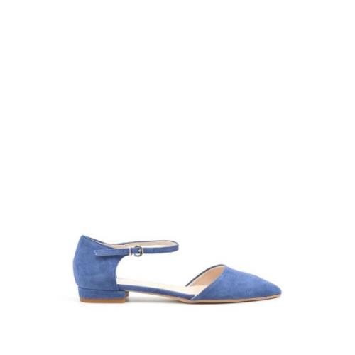 Suede Ankelrem Ballet Flats