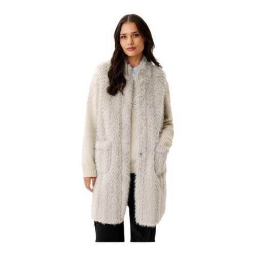 Faux Fur Vest Grå