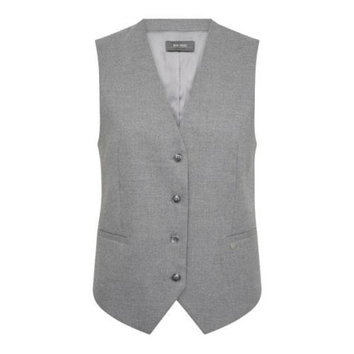 Klassisk Vest Blazer Sharkskin Kvalitet