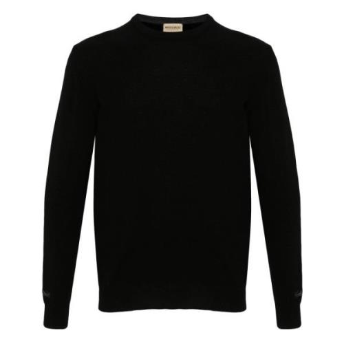 Sort Ribstrik Crewneck Sweater