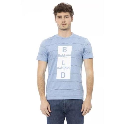 Elegant Lysblå Bomuld T-Shirt