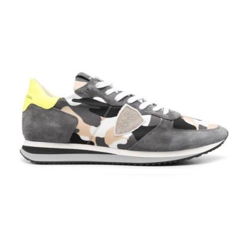 Army Chic Sneakers i Stof og Ruskind