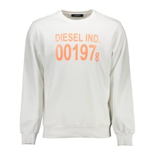 Langærmet Crewneck Sweatshirt Hvid