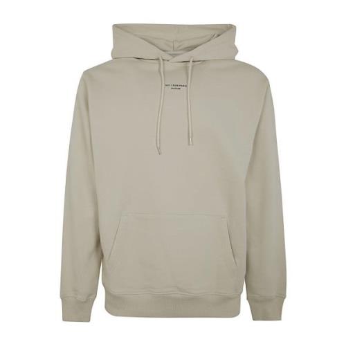 Klassisk Lomme Slogan Hoodie