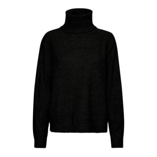 Sort Rollneck Pullover Sweater