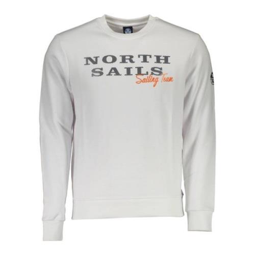 Hvid Langærmet Crewneck Sweatshirt