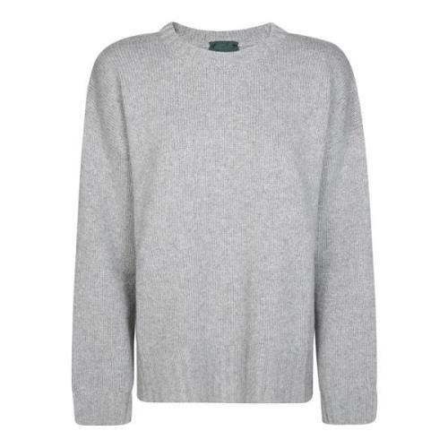 Stilfuld rund hals manchetter sweater