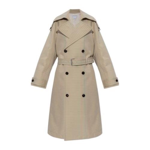 Trench coat med ternemønster