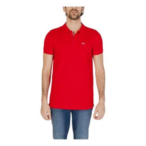 Rød Print Polo Skjorte