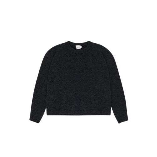 Blød Graphite Jumper med Ribbed Detaljer