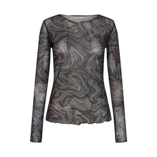 Mesh Top LS Grey Twist