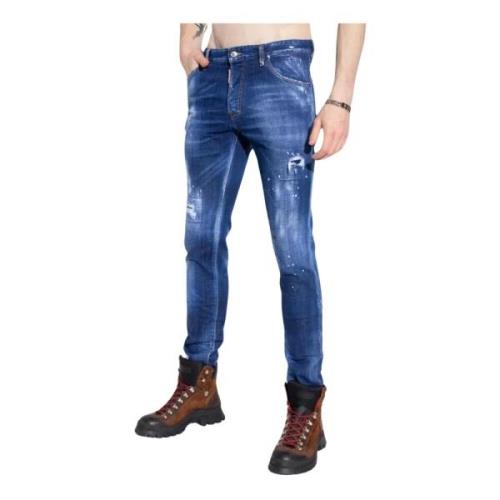 Distressed Cool Guy Jeans med Logo Print