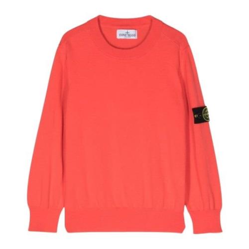 Korallrød Sweater Crewneck Langærmet