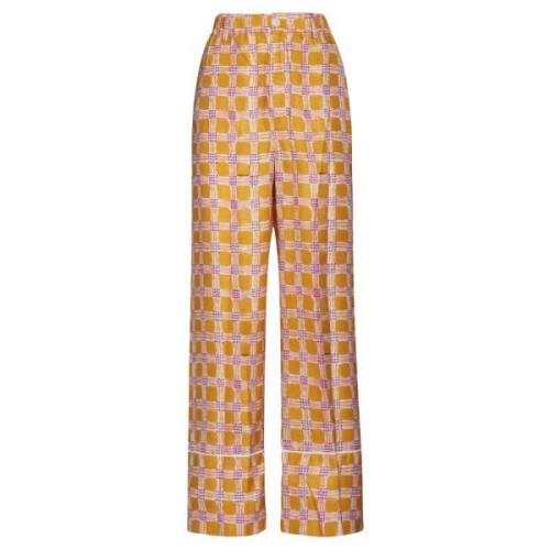 Silke Check Fields Print Pyjama-Style Bukser