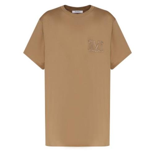 Brun Bomulds T-shirt med Logo