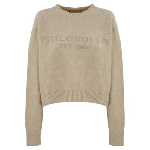 Logo Broderet Sweater Ivory