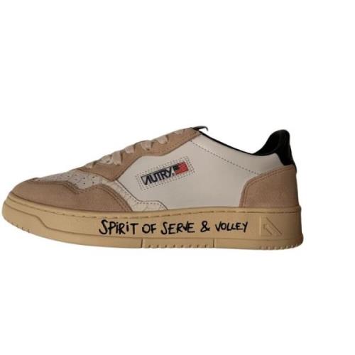 Vintage Stil Hvide og Beige Sneakers