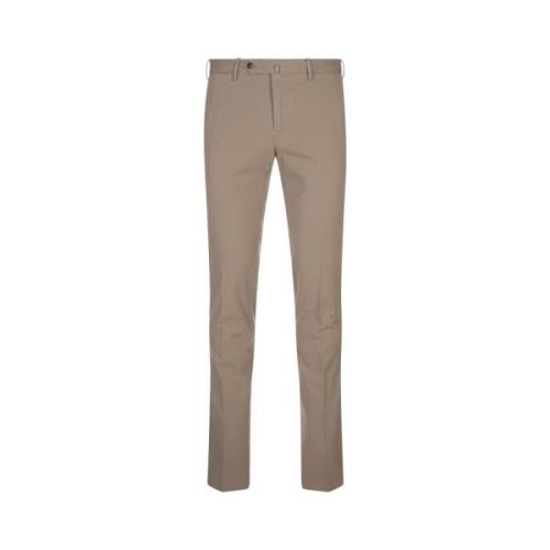 Slim Fit Beige Bomuld Bukser