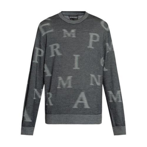 Grå Uld Crewneck Sweater