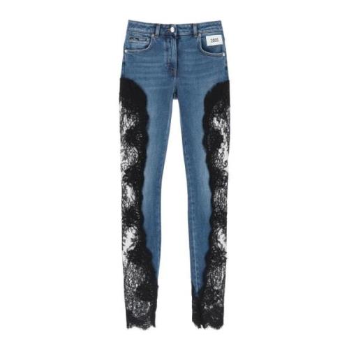 Slim Fit Lace Insert Jeans