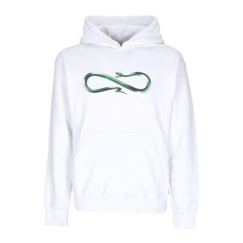 Logo Steel White Hoodie Langærmet