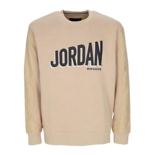 Grafisk Fleece Crewneck Sweatshirt Ørken/sort