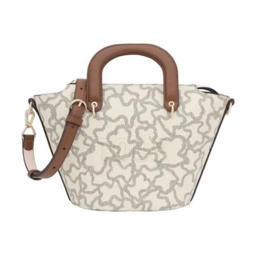 Beige Syntetisk Dame Tote Taske