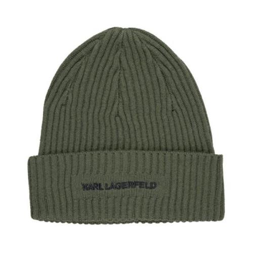 Logo-broderet uldblanding beanie