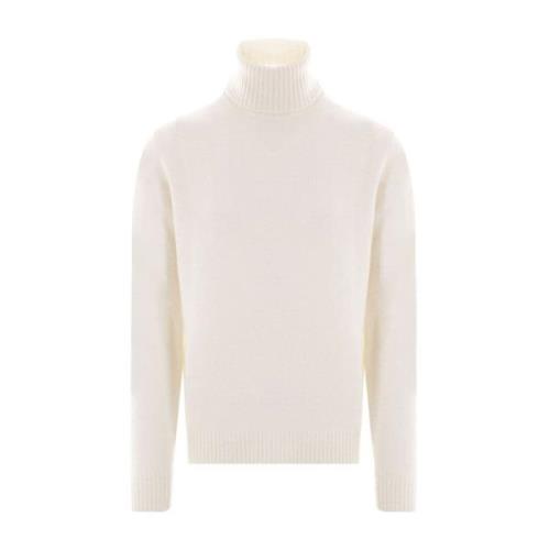 Hvid Merino Uld-Kashmir Sweater