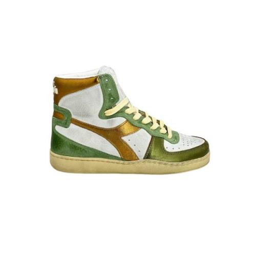 Metallic Guld Grøn Basket Sneaker