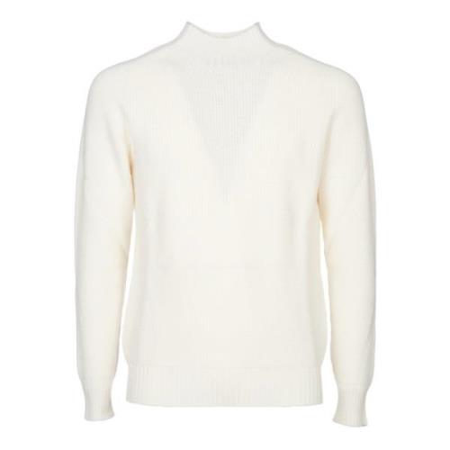 Hvid Mock Neck Sweater English Rib