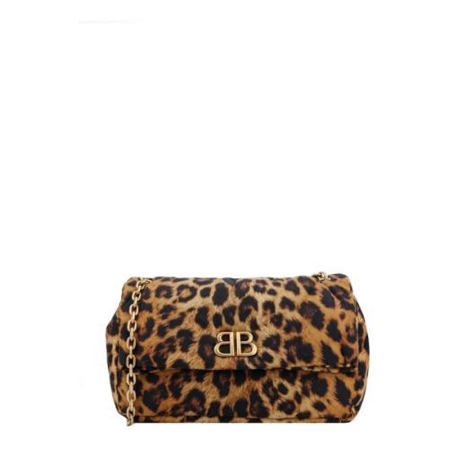 Animalier Nylon Skuldertaske med Monaco BB Logo